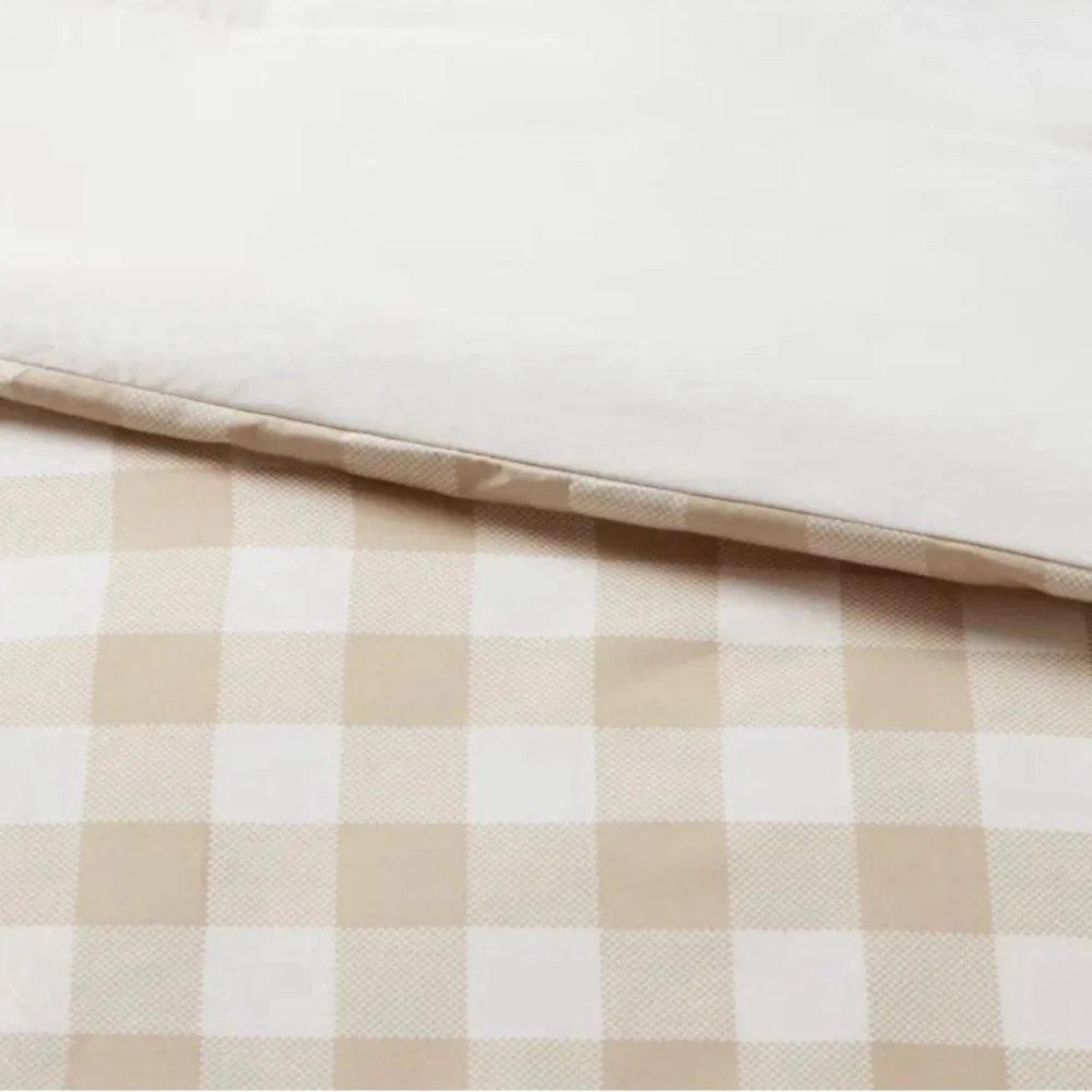 Room Essentials Beige Checkered Comforter Set
